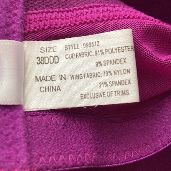 Ladies Size38DDD FashionBug Purple Paisley Molded Cup lightpadded UnderWire Bra - Picture 7 of 8